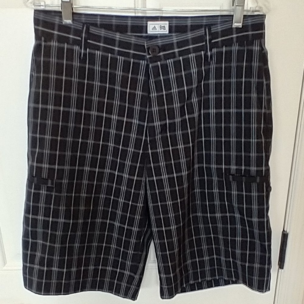 Men's Adidas Golf Shorts size 30, checkered pattern